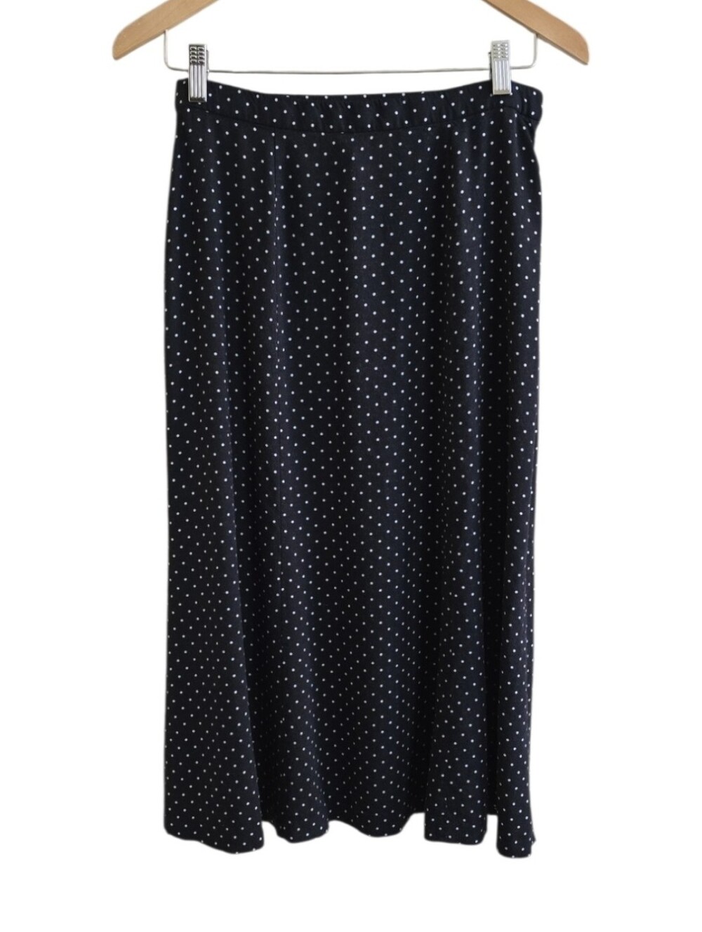 Vintage Pendleton Black & White Polka Dot Pinup Style A-line Midi Skirt. Size 8